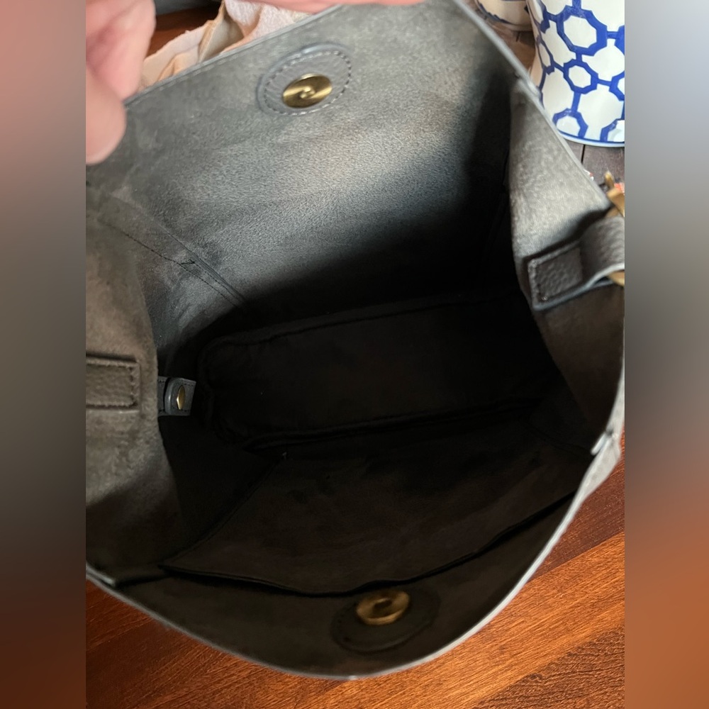 Joy Susan Kayleigh Side Pocket Bucket Bag 3-Pc Combo in Charcoal + Guitar Strap - Picture 11 of 16